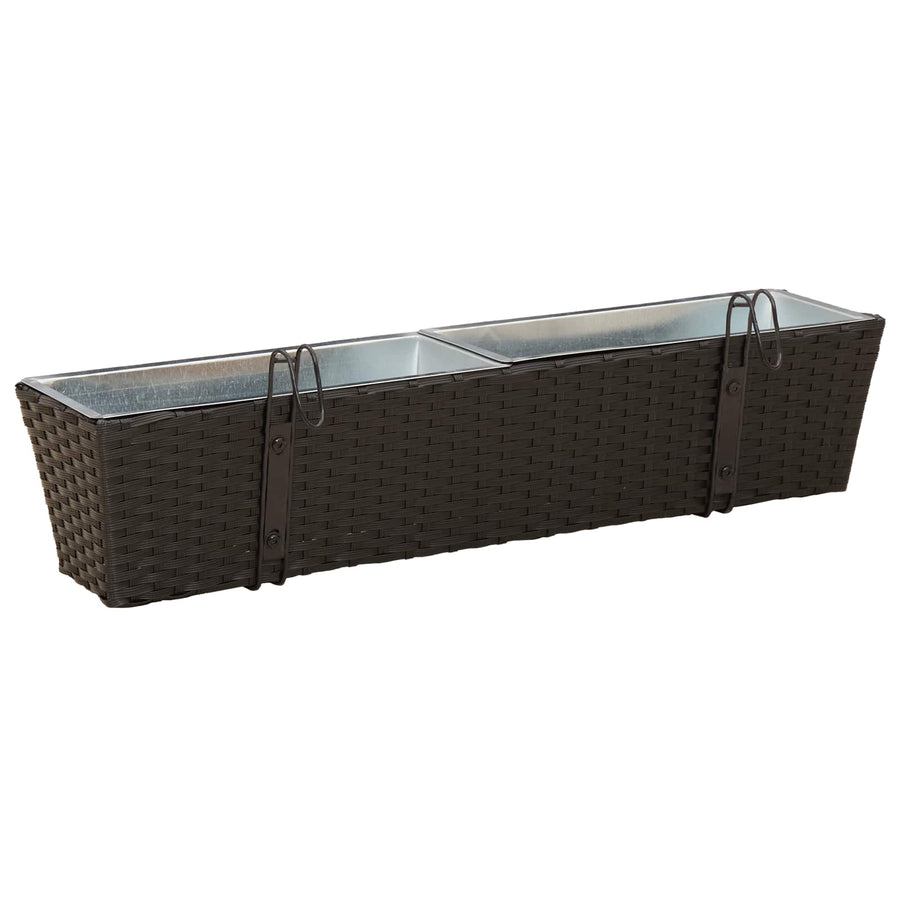Reling Metaal Zwart 80 cm
