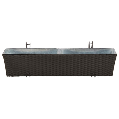 Reling Metaal Zwart 80 cm