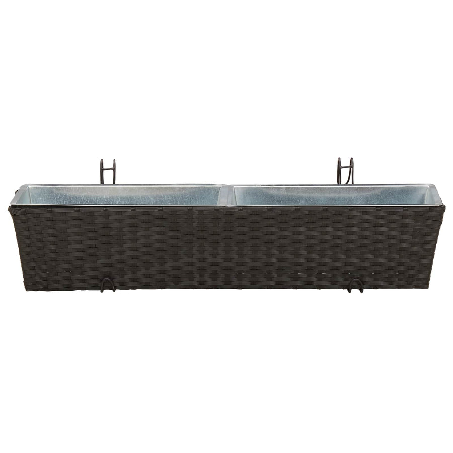 Reling Metaal Zwart 80 cm