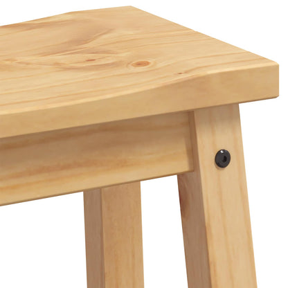 Barkruk 2 st Honing Wax 44 x 30 x 63 cm Massief dennenhout