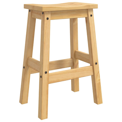 Barkruk 2 st Honing Wax 44 x 30 x 63 cm Massief dennenhout