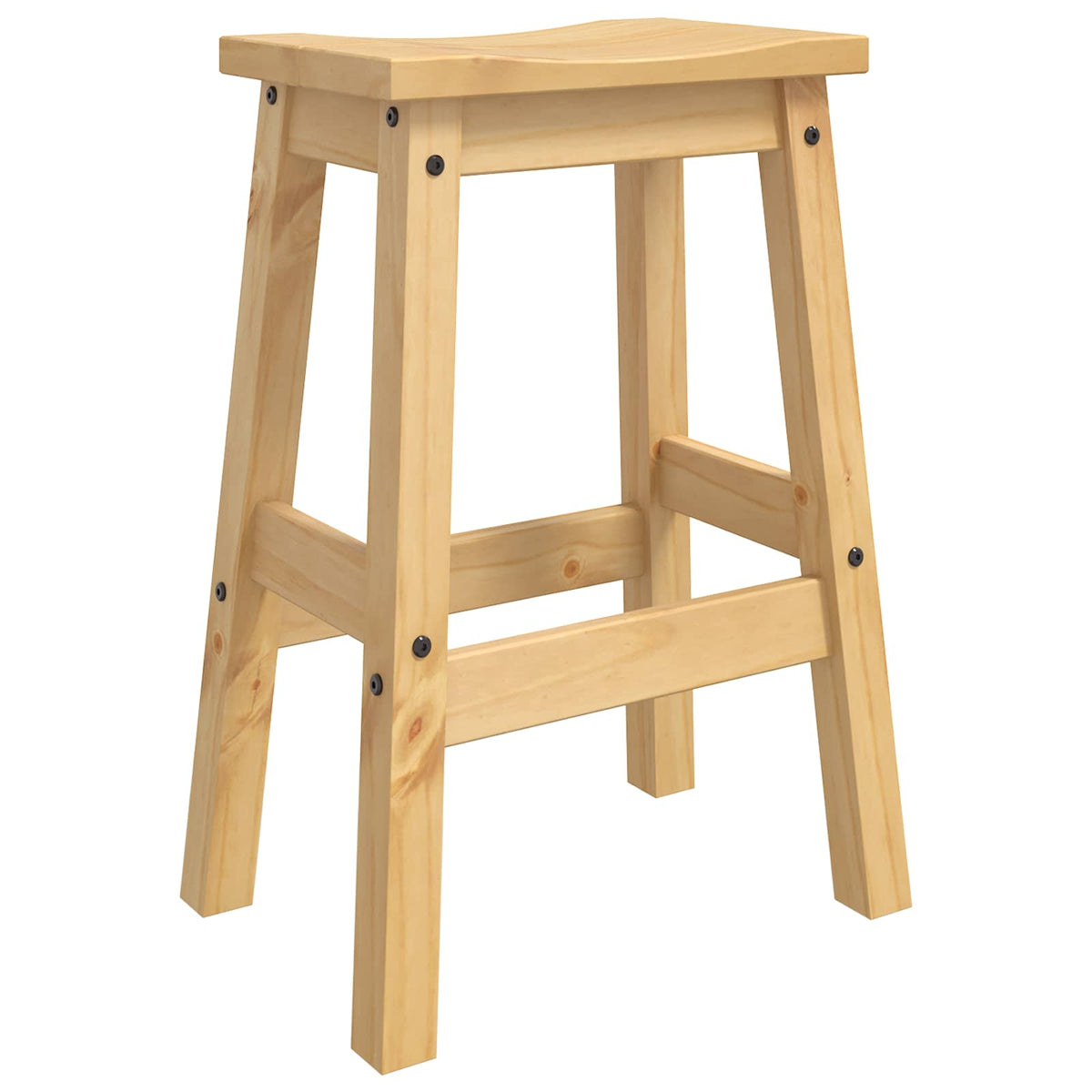Barkruk 2 st Honing Wax 44 x 30 x 63 cm Massief dennenhout