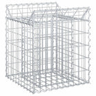 Gabion Raised Bed Silver 50 x 50 x 60 cm Galvanized steel