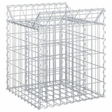 Gabion Verhoogd Bed Zilver 50 x 50 x 60 cm Gegalvaniseerd staal