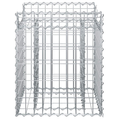 Gabion Verhoogd Bed Zilver 50 x 50 x 60 cm Gegalvaniseerd staal