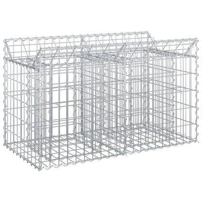 Gabion Verhoogd Bed Zilver 100 x 50 x 60 cm