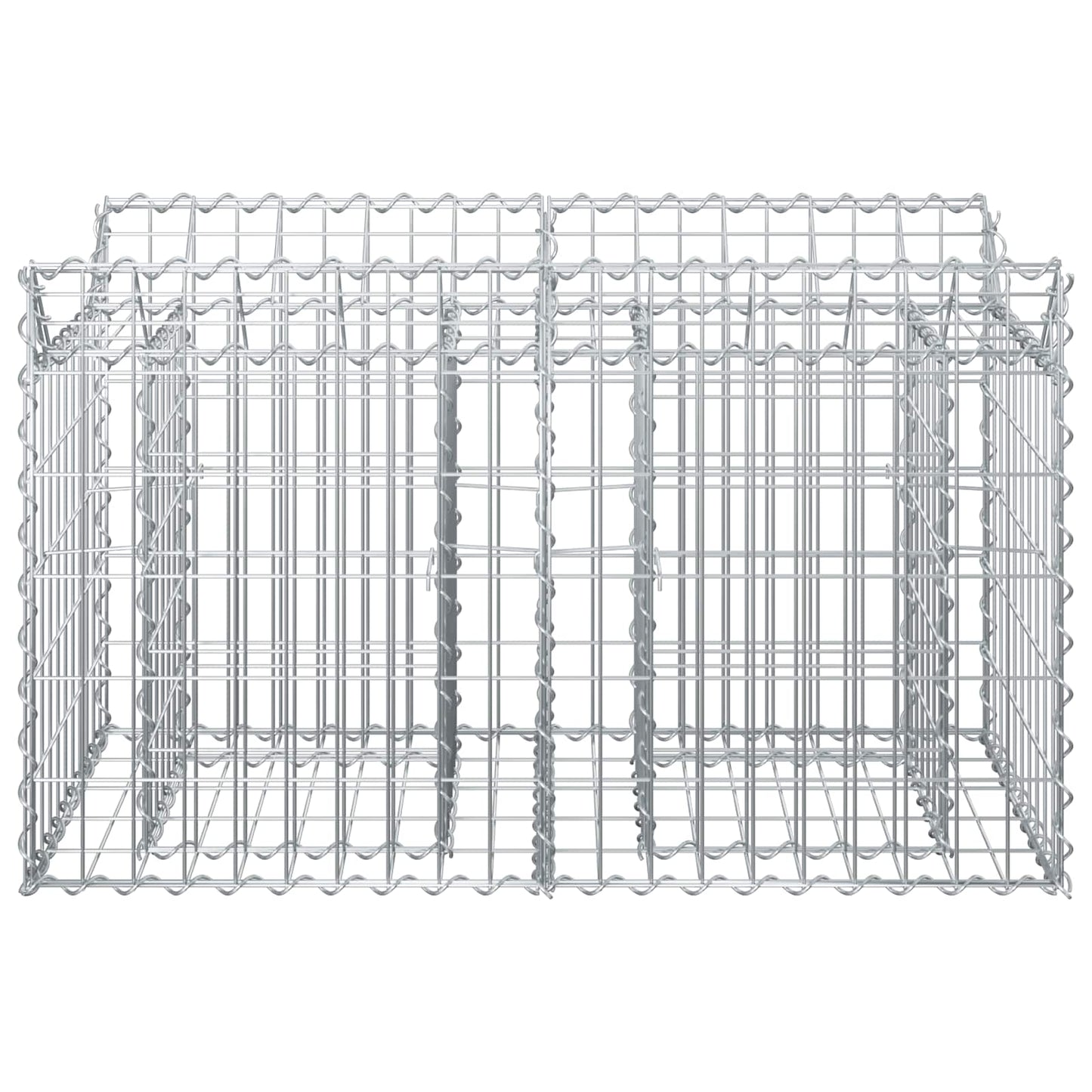 Gabion Verhoogd Bed Zilver 100 x 50 x 60 cm