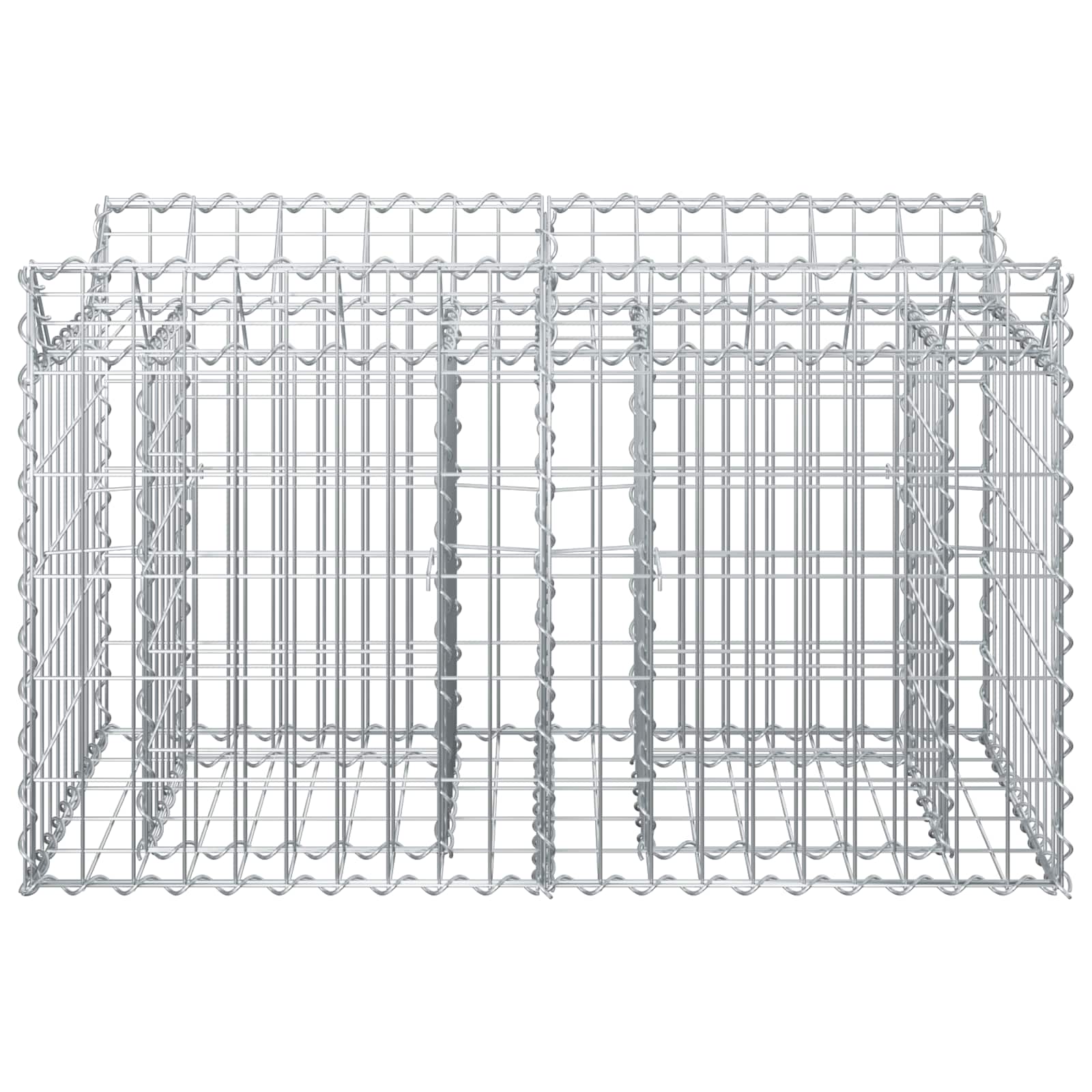 Gabion Verhoogd Bed Zilver 100 x 50 x 60 cm