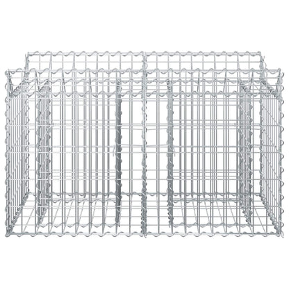 Gabion Verhoogd Bed Zilver 100 x 50 x 60 cm