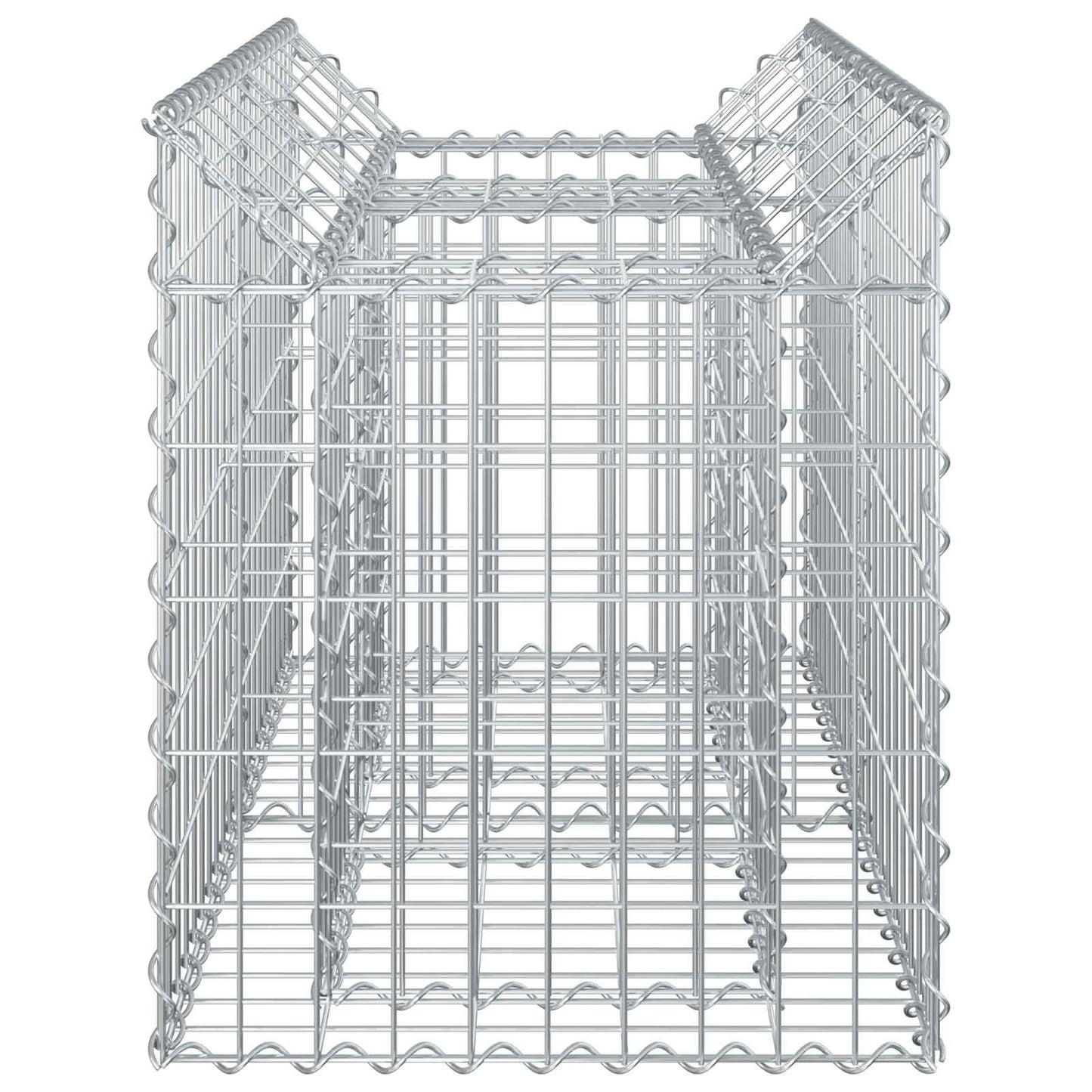 Gabion Verhoogd Bed Zilver 100 x 50 x 60 cm