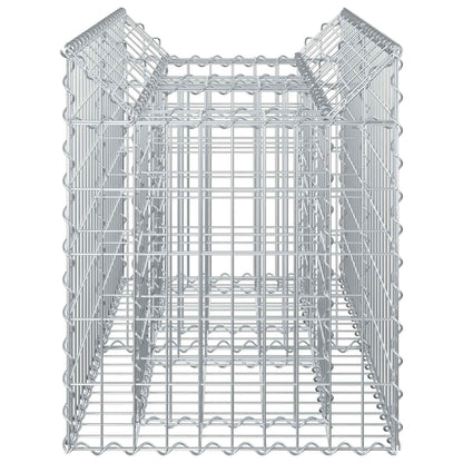 Gabion Verhoogd Bed Zilver 100 x 50 x 60 cm