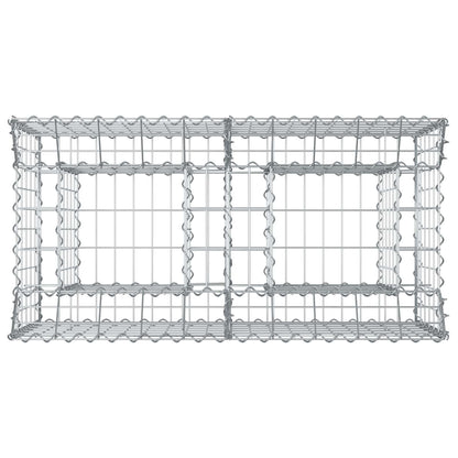 Gabion Verhoogd Bed Zilver 100 x 50 x 60 cm
