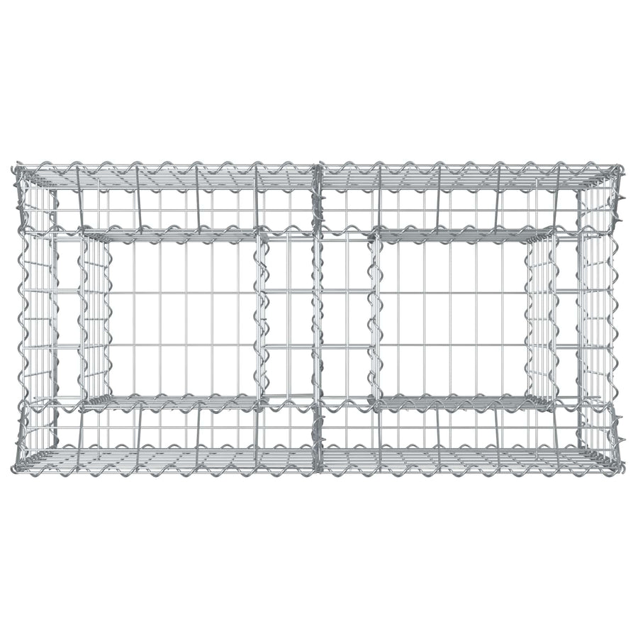 Gabion Verhoogd Bed Zilver 100 x 50 x 60 cm
