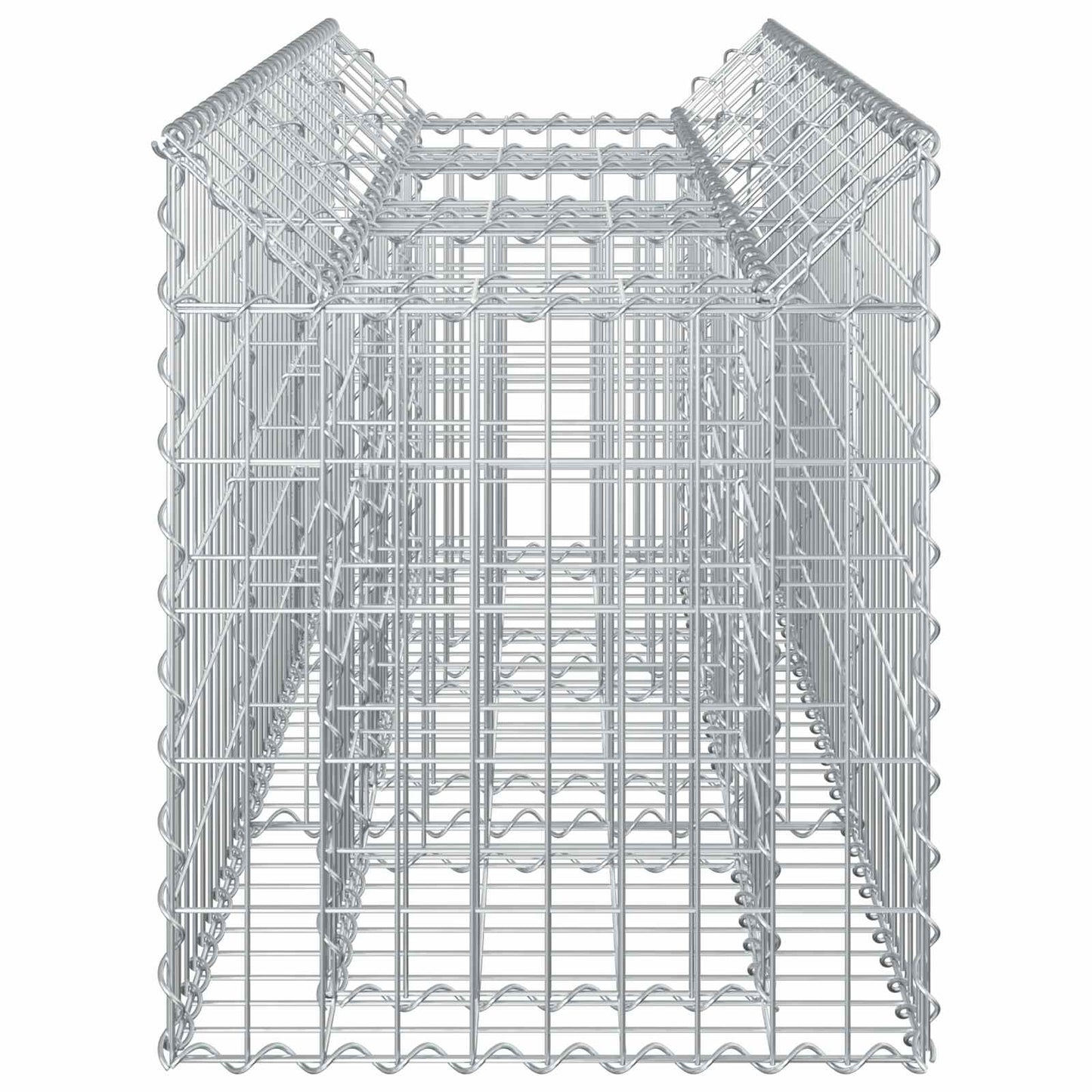 Gabion Verhoogd Bed Zilver 150 x 50 x 60 cm