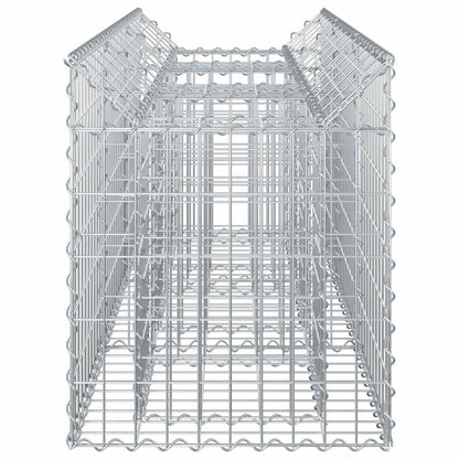 Gabion Verhoogd Bed Zilver 150 x 50 x 60 cm