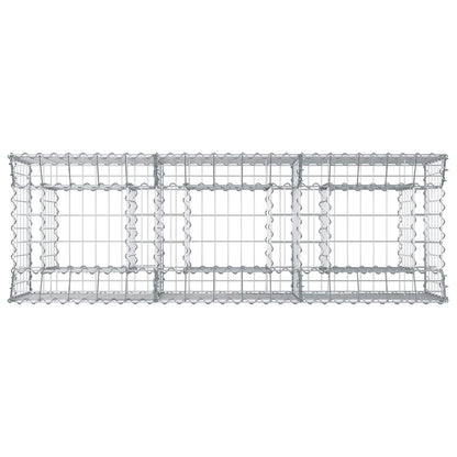 Gabion Verhoogd Bed Zilver 150 x 50 x 60 cm