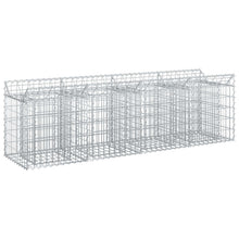 Gabion Verhoogd Bed Zilver 200 x 50 x 60 cm