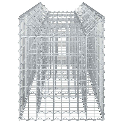 Gabion Verhoogd Bed Zilver 200 x 50 x 60 cm