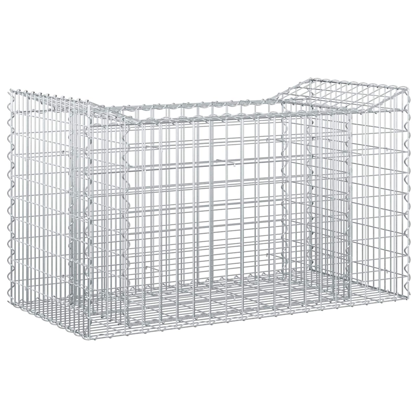 Gabion Verhoogd Bed Zilver 50 x 100 x 60 cm