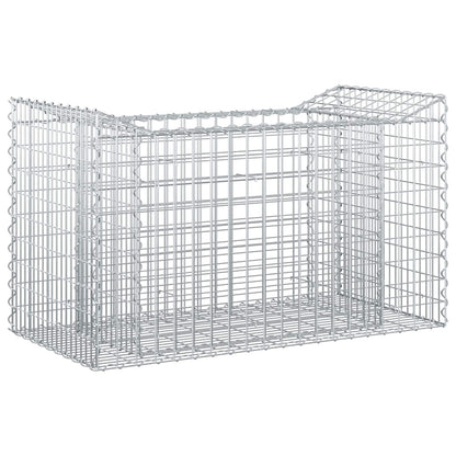 Gabion Verhoogd Bed Zilver 50 x 100 x 60 cm