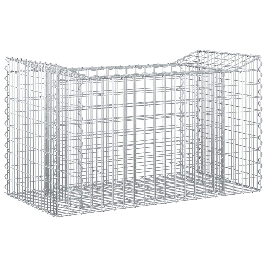 Gabion Verhoogd Bed Zilver 50 x 100 x 60 cm