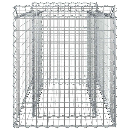 Gabion Verhoogd Bed Zilver 50 x 100 x 60 cm