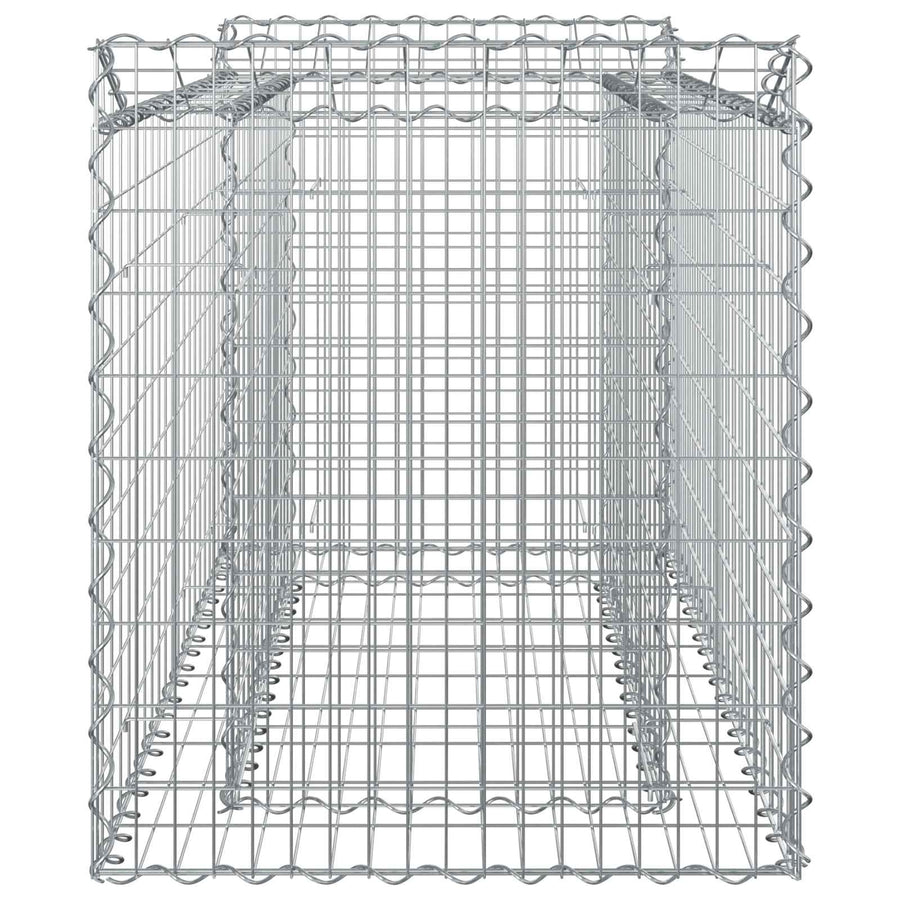 Gabion Verhoogd Bed Zilver 50 x 100 x 60 cm