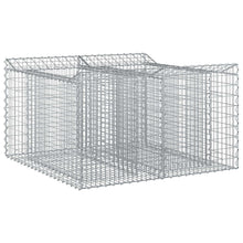 Gabion Verhoogd Bed Zilver 100 x 100 x 60 cm