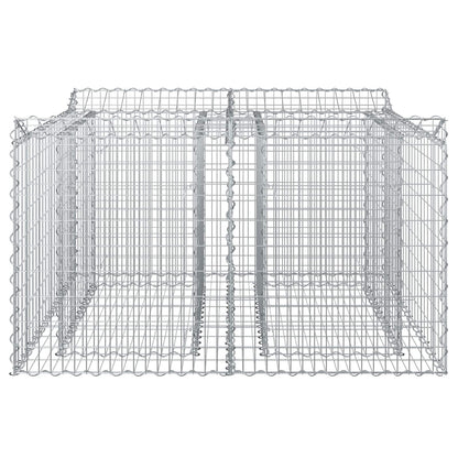 Gabion Verhoogd Bed Zilver 100 x 100 x 60 cm