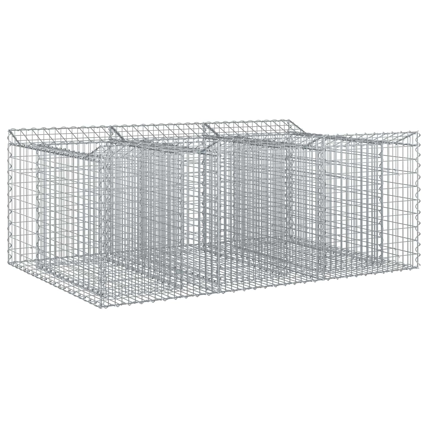 Gabion Verhoogd Bed Zilver 150 x 100 x 60 cm