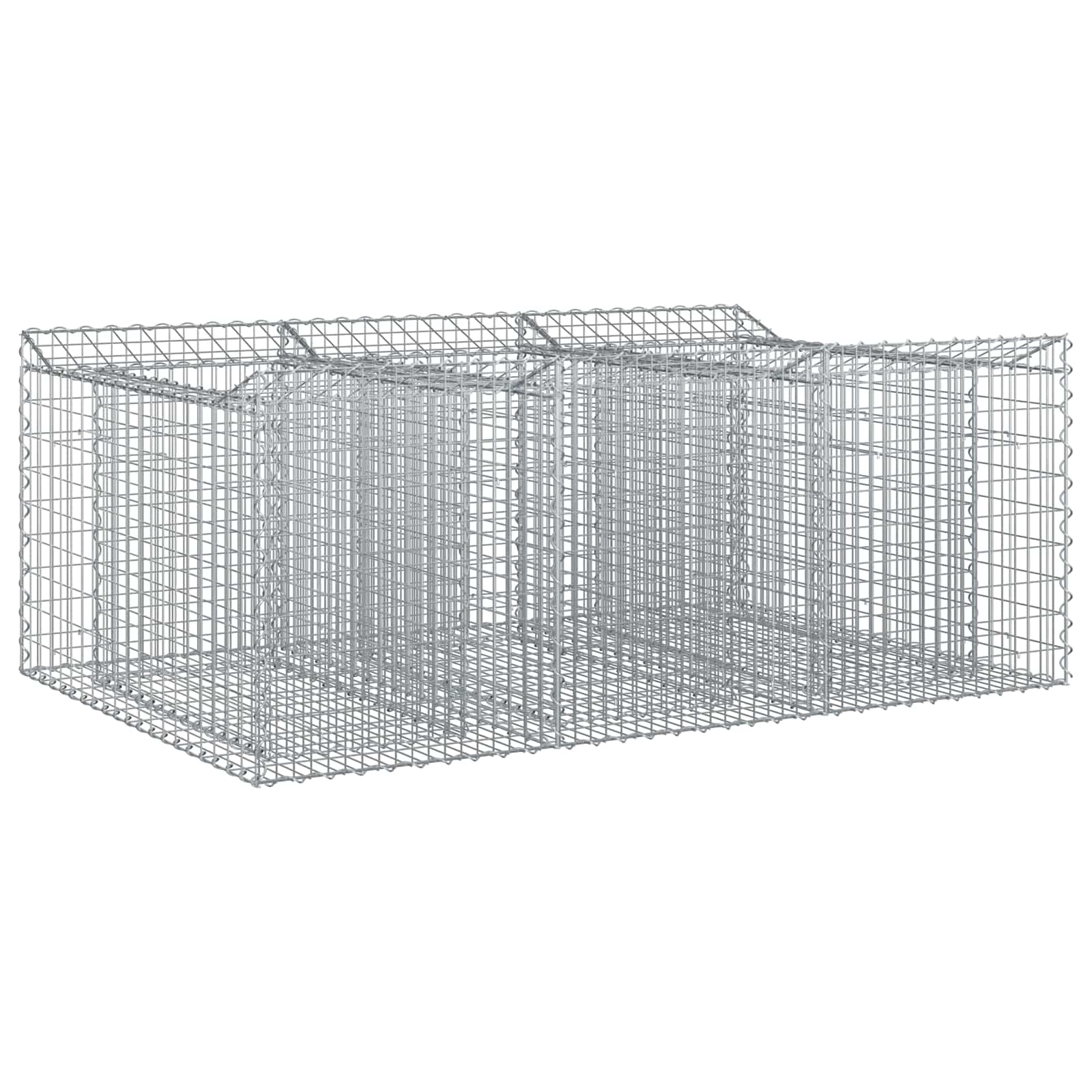Gabion Verhoogd Bed Zilver 150 x 100 x 60 cm