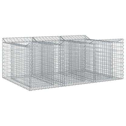 Gabion Verhoogd Bed Zilver 150 x 100 x 60 cm