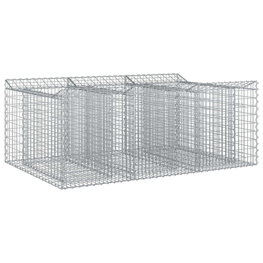 Gabion Verhoogd Bed Zilver 150 x 100 x 60 cm