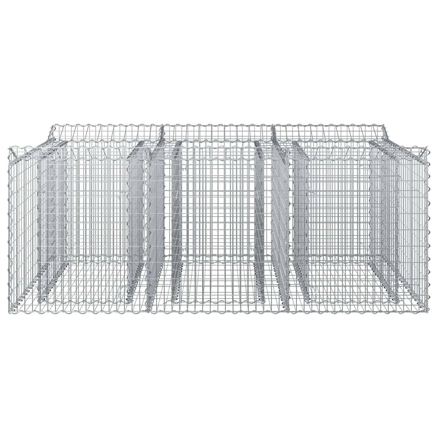 Gabion Verhoogd Bed Zilver 150 x 100 x 60 cm