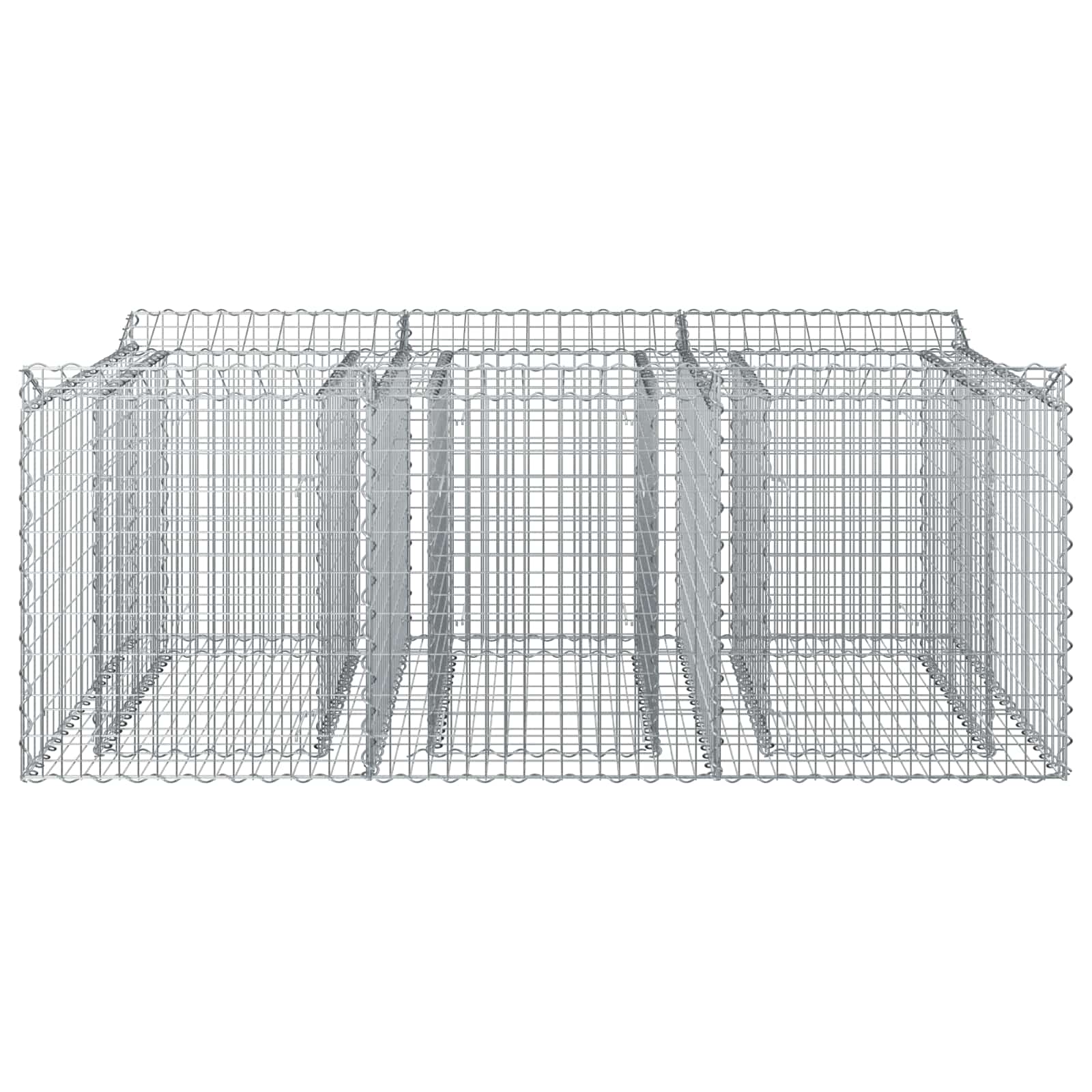 Gabion Verhoogd Bed Zilver 150 x 100 x 60 cm
