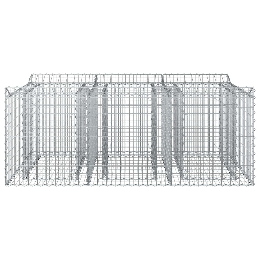 Gabion Verhoogd Bed Zilver 150 x 100 x 60 cm