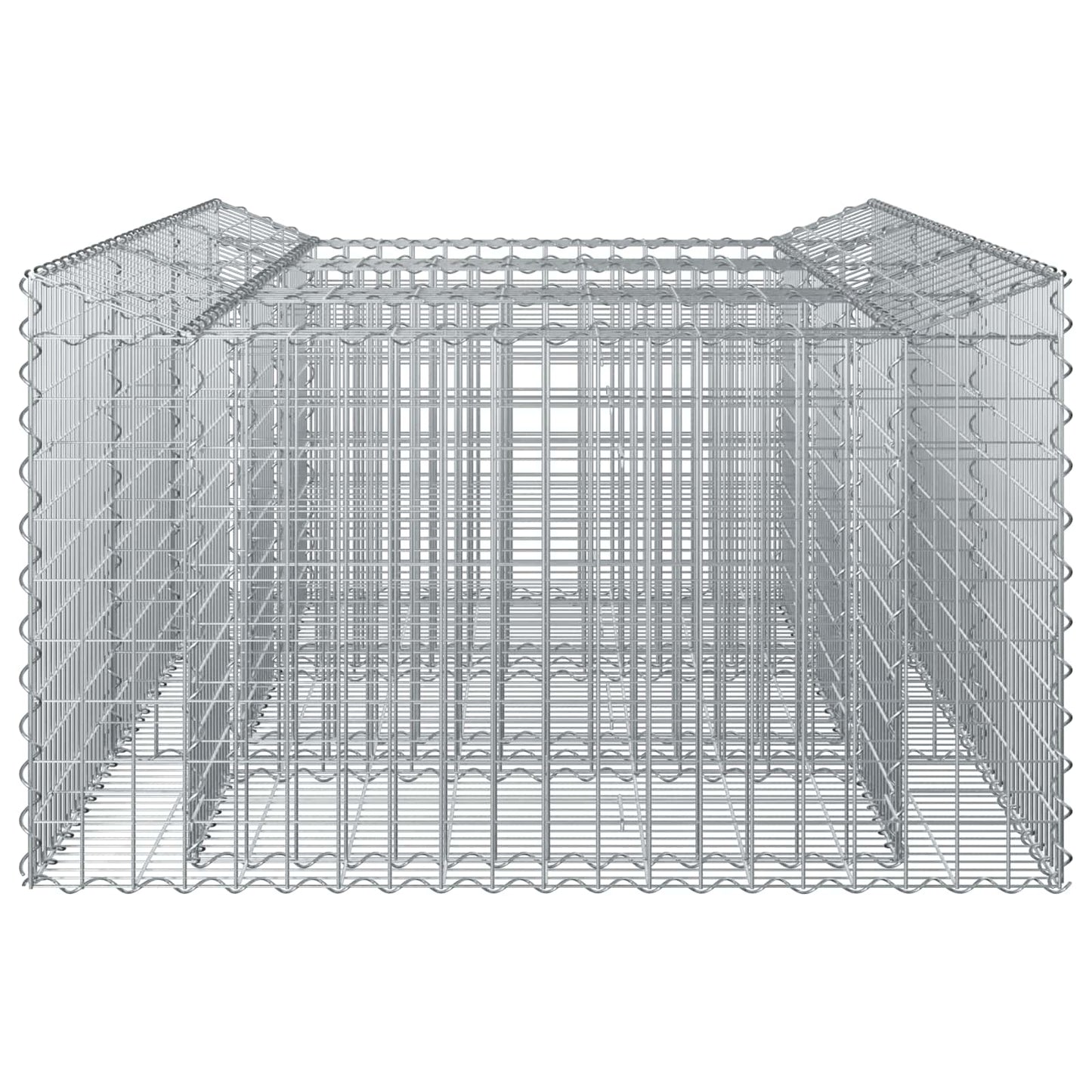 Gabion Verhoogd Bed Zilver 150 x 100 x 60 cm