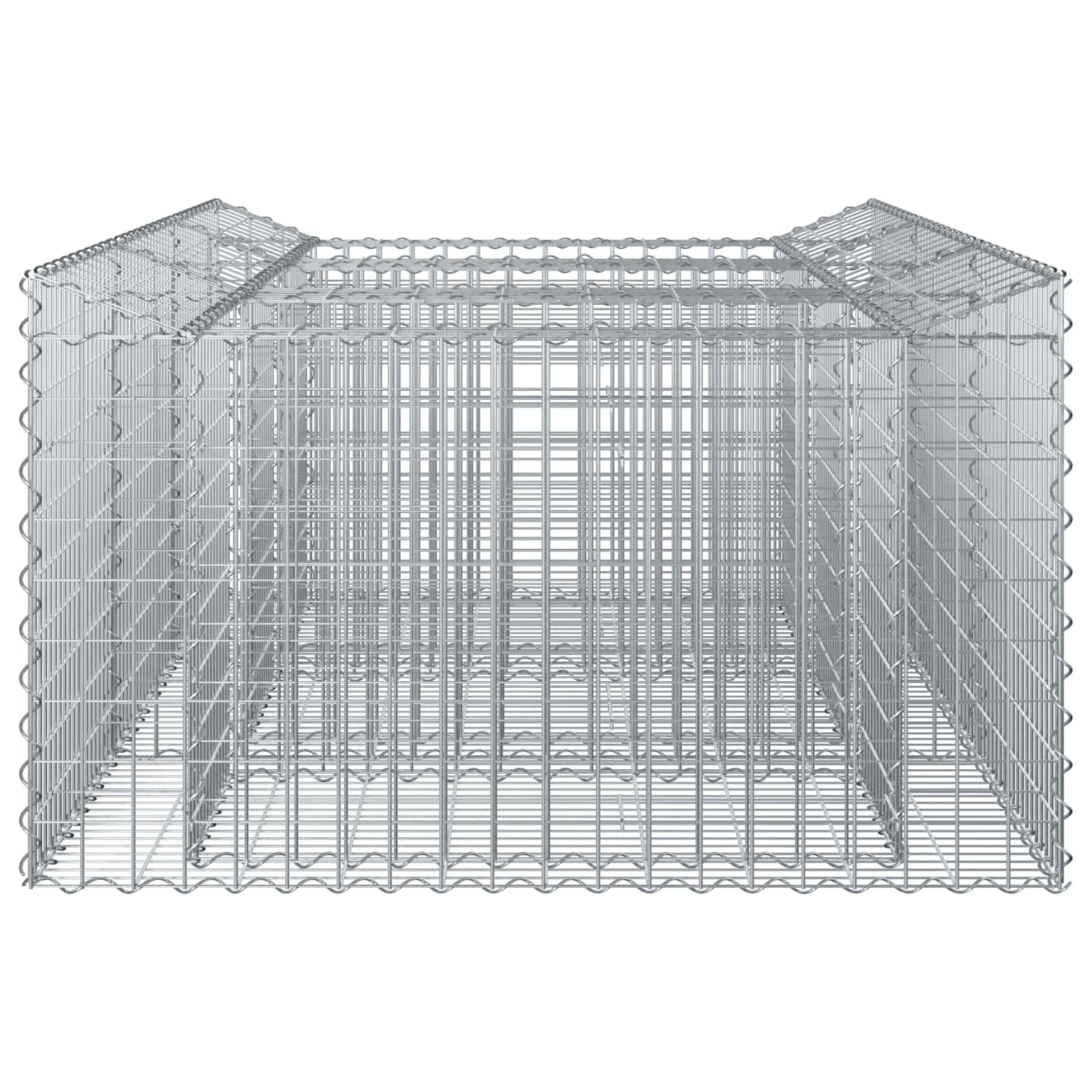 Gabion Verhoogd Bed Zilver 150 x 100 x 60 cm