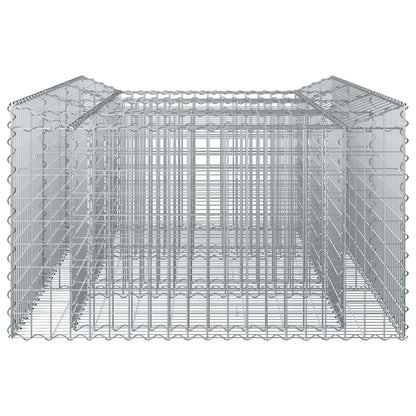 Gabion Verhoogd Bed Zilver 150 x 100 x 60 cm
