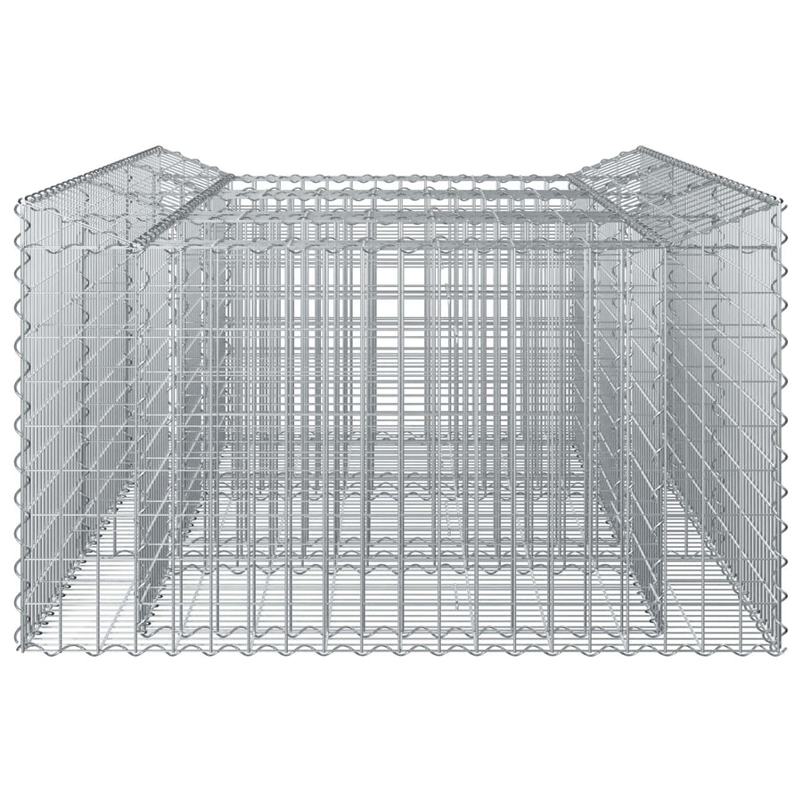 Gabion Verhoogd Bed Zilver 150 x 100 x 60 cm