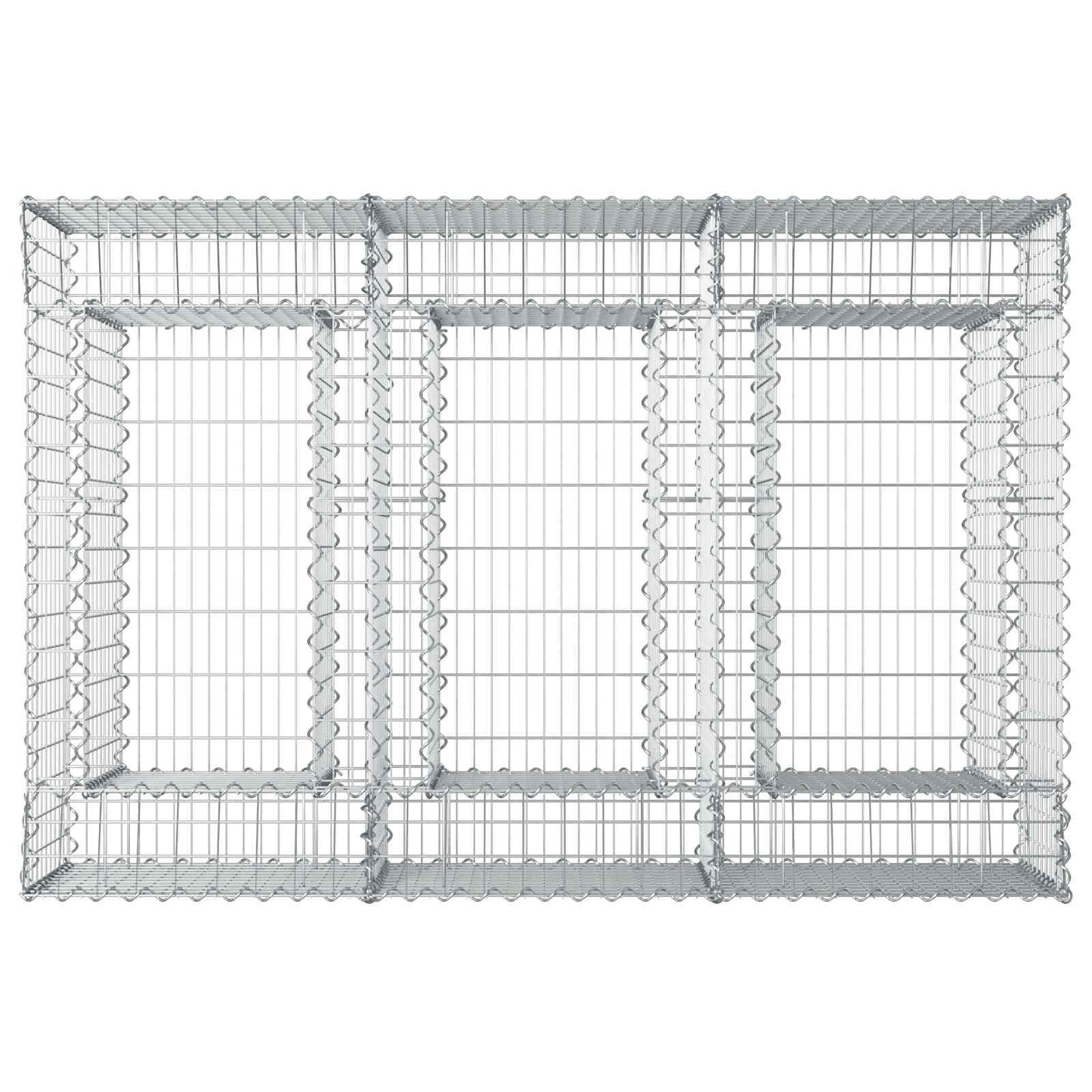Gabion Verhoogd Bed Zilver 150 x 100 x 60 cm