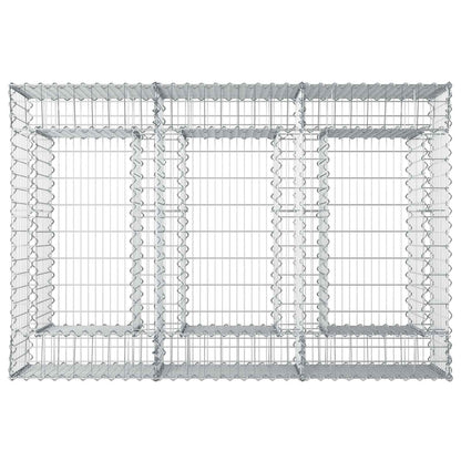 Gabion Verhoogd Bed Zilver 150 x 100 x 60 cm