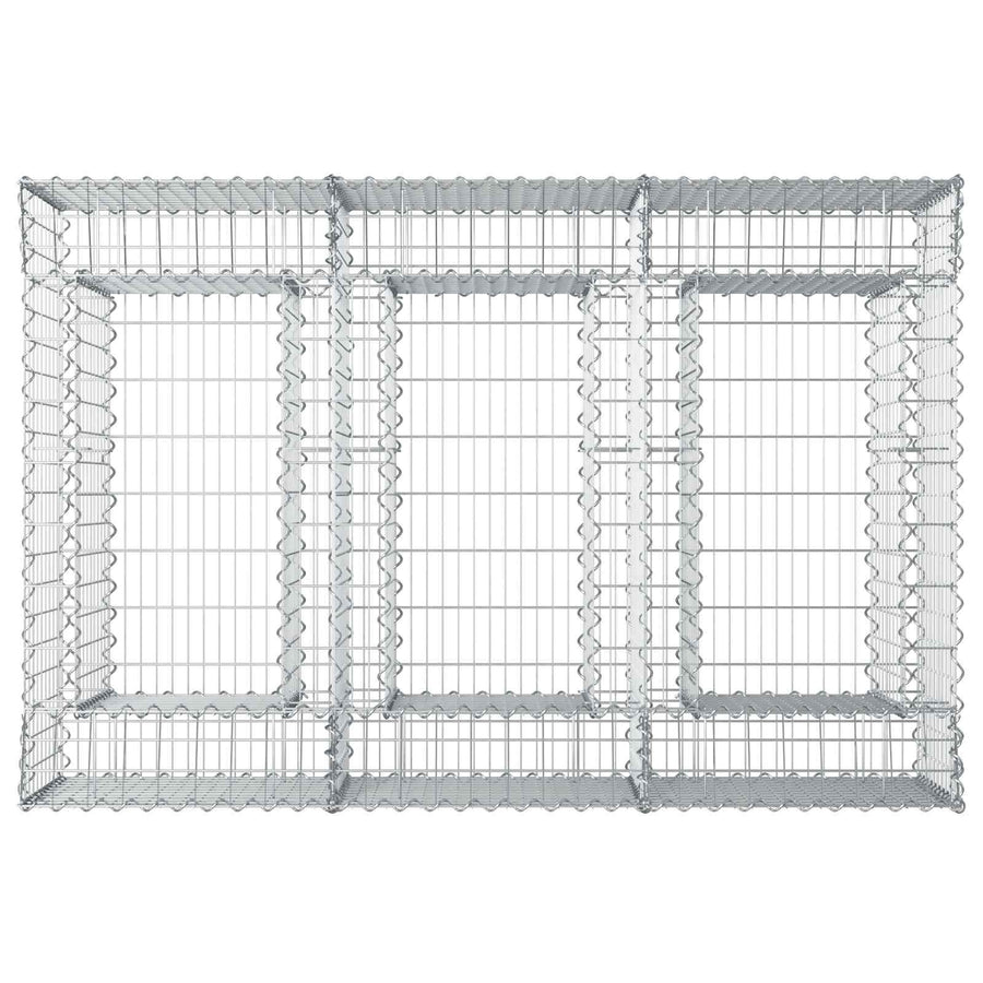 Gabion Verhoogd Bed Zilver 150 x 100 x 60 cm