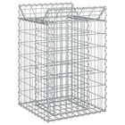 Gabion Raised Bed Silver 50 x 50 x 80 cm Galvanised steel