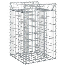 Gabion Verhoogd Bed Zilver 50 x 50 x 80 cm Gegalvaniseerd staal