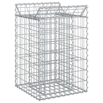 Gabion Verhoogd Bed Zilver 50 x 50 x 80 cm Gegalvaniseerd staal