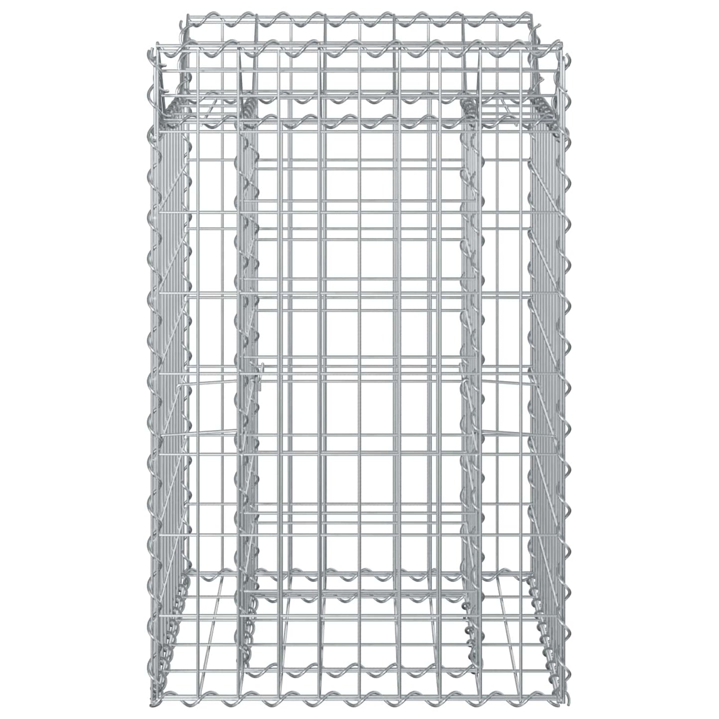 Gabion Verhoogd Bed Zilver 50 x 50 x 80 cm Gegalvaniseerd staal