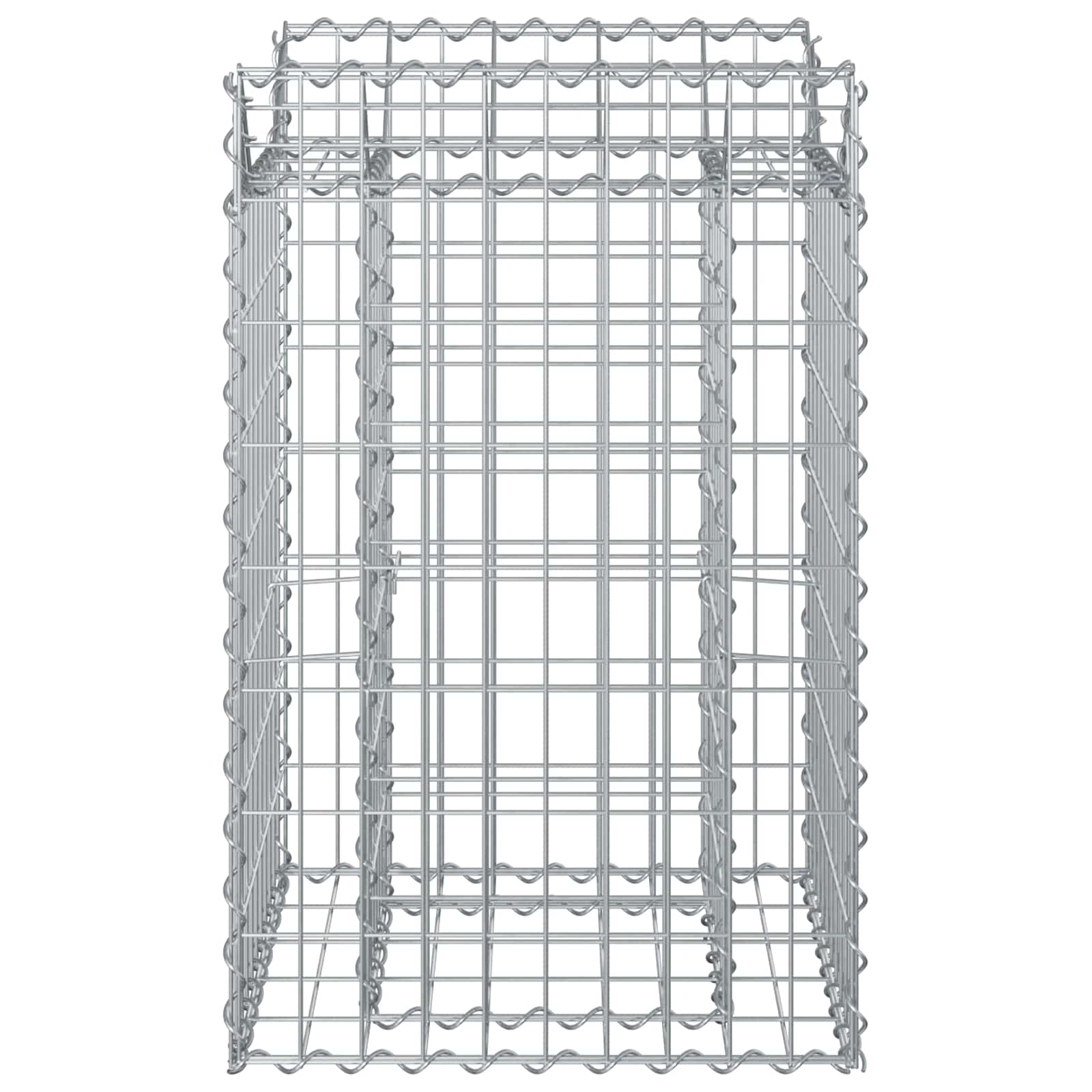 Gabion Verhoogd Bed Zilver 50 x 50 x 80 cm Gegalvaniseerd staal