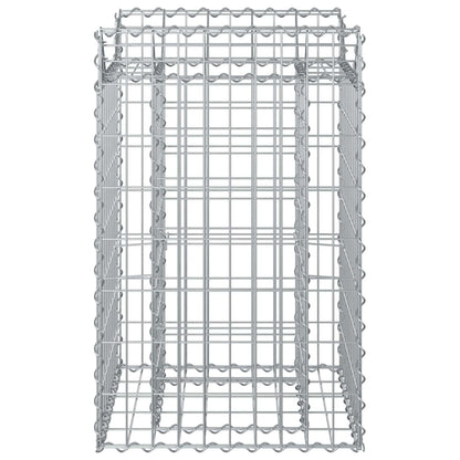 Gabion Verhoogd Bed Zilver 50 x 50 x 80 cm Gegalvaniseerd staal