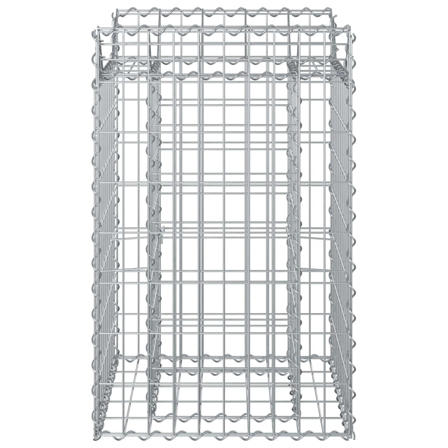 Gabion Verhoogd Bed Zilver 50 x 50 x 80 cm Gegalvaniseerd staal